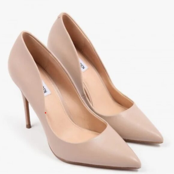 Steve Madden Nude Pointed-Toe Stiletto Pumps – Size 9  Classic nude - Picture 1 of 10